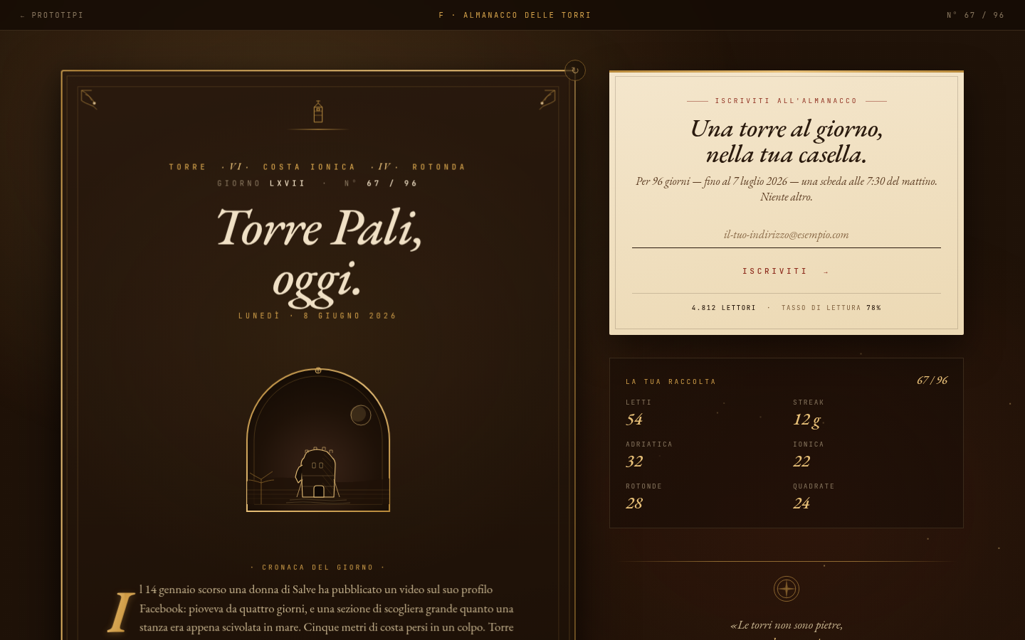 Almanacco delle torri — carta tarocco