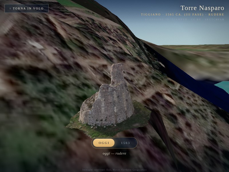 Torre Nasparo oggi, scansione 3D