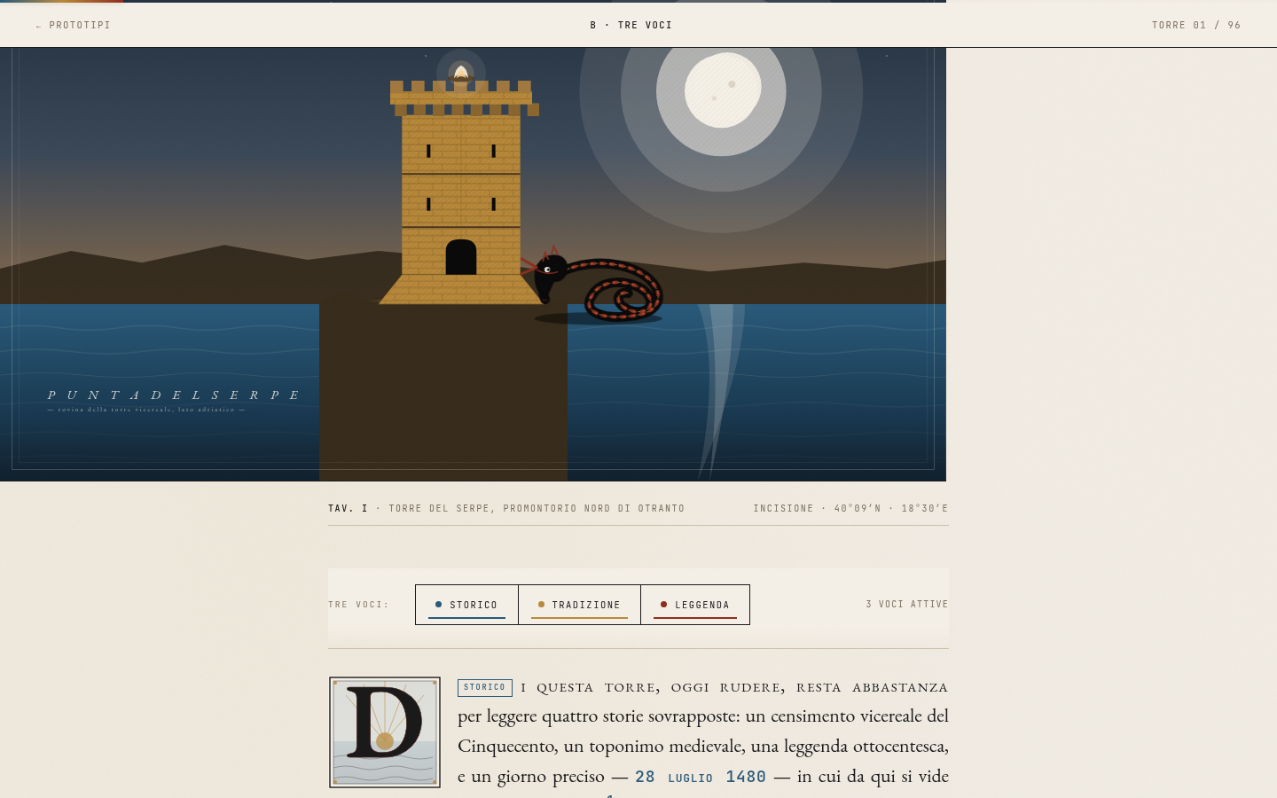 Tre voci — articolo con illustrazione araldica del serpente